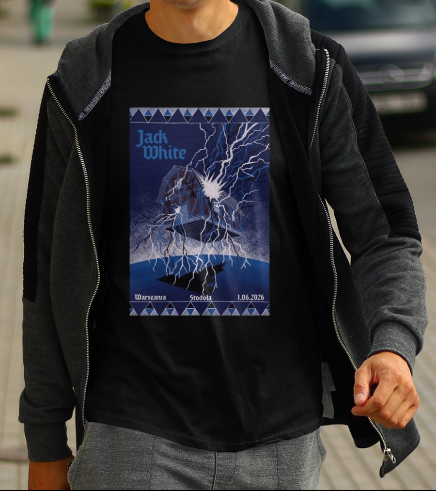 Jack White Warszawa Stodoła 1.06.2026 Lightning Barn T-Shirt