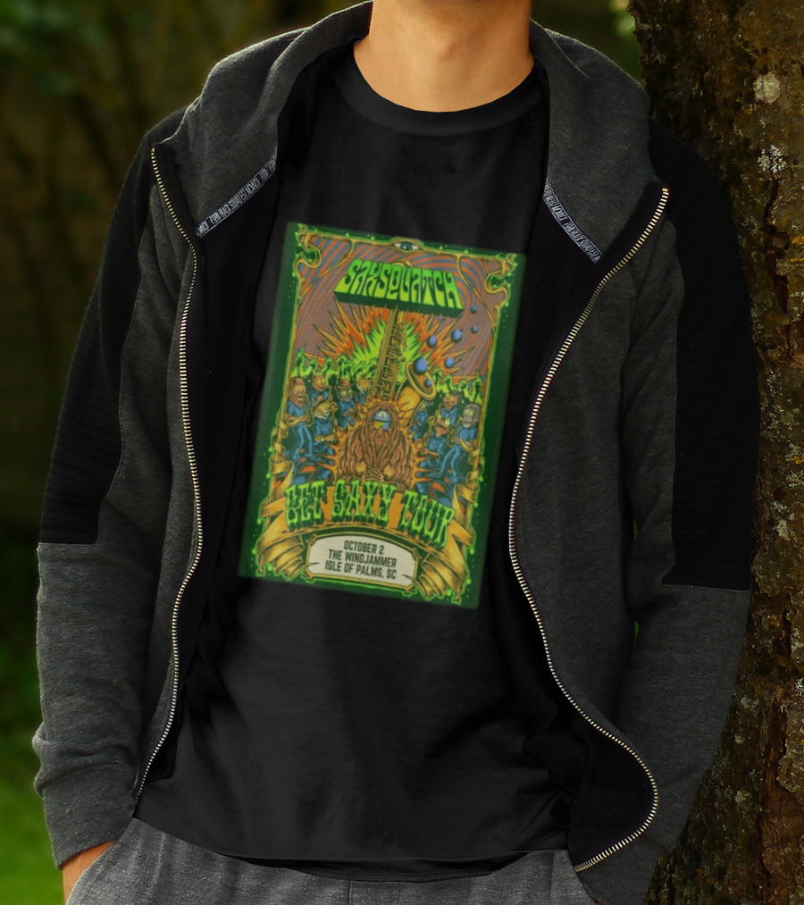 Saxsquatch Get Saxy Tour The Windjammer Isle Of Palms SC October 2 2026 T-Shirt