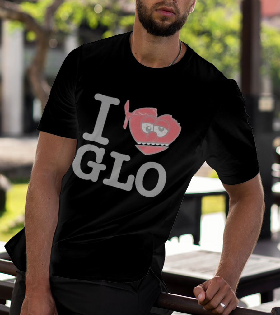 I Love Glo Heart Bandana Glo Gang T-Shirt