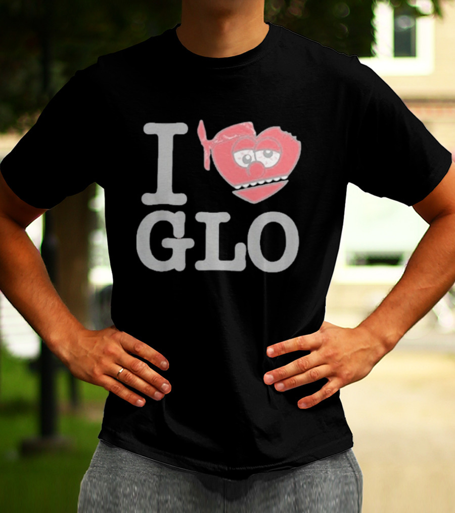I Love Glo Heart Bandana Glo Gang T-Shirt