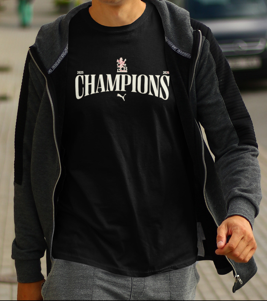 Kohli Wears One Felt Nice We Did It Twice RCB 2023 2026 Champions T-Shirt