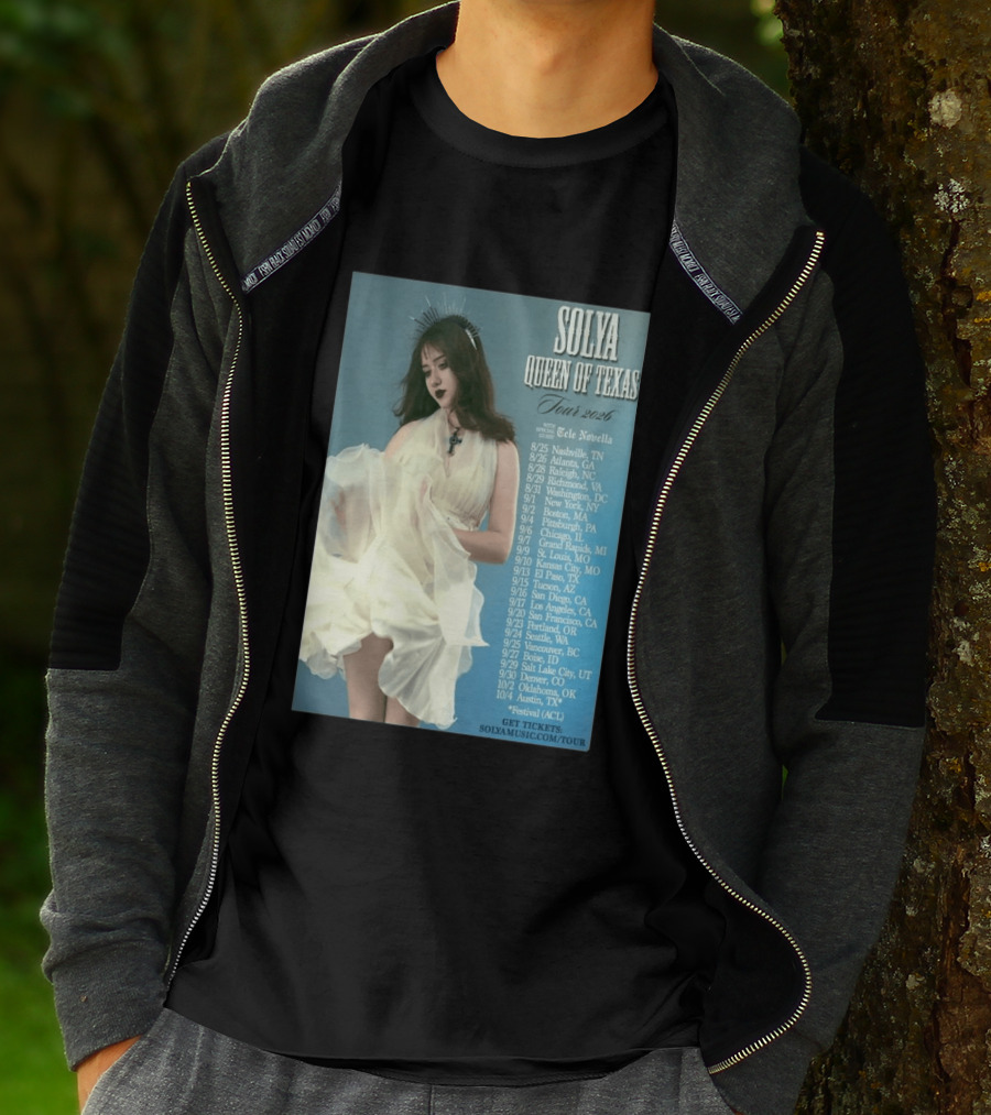 Solya Queen Of Texas Tour 2026 With Special Guest Tele Novella T-Shirt