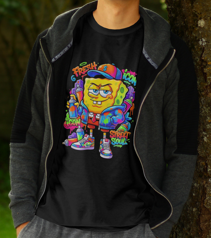 Sponge Bob Square Pants Fresh Icon Street Soul T-Shirt