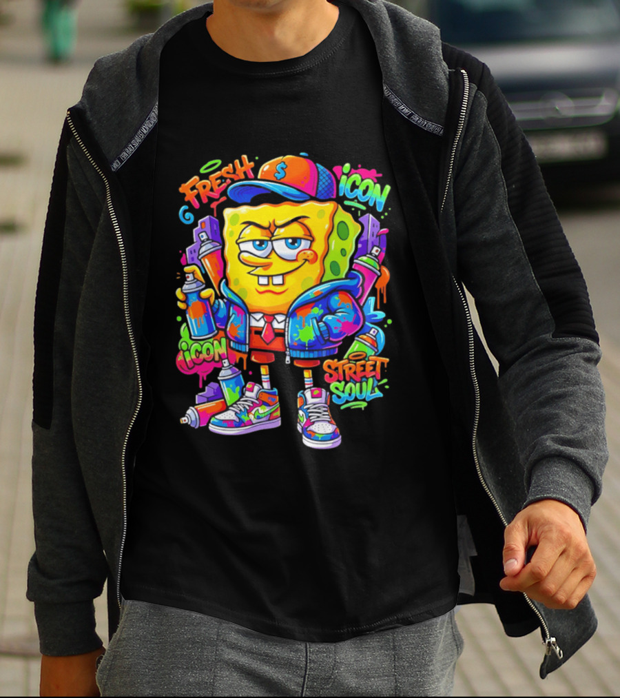 Sponge Bob Square Pants Fresh Icon Street Soul T-Shirt