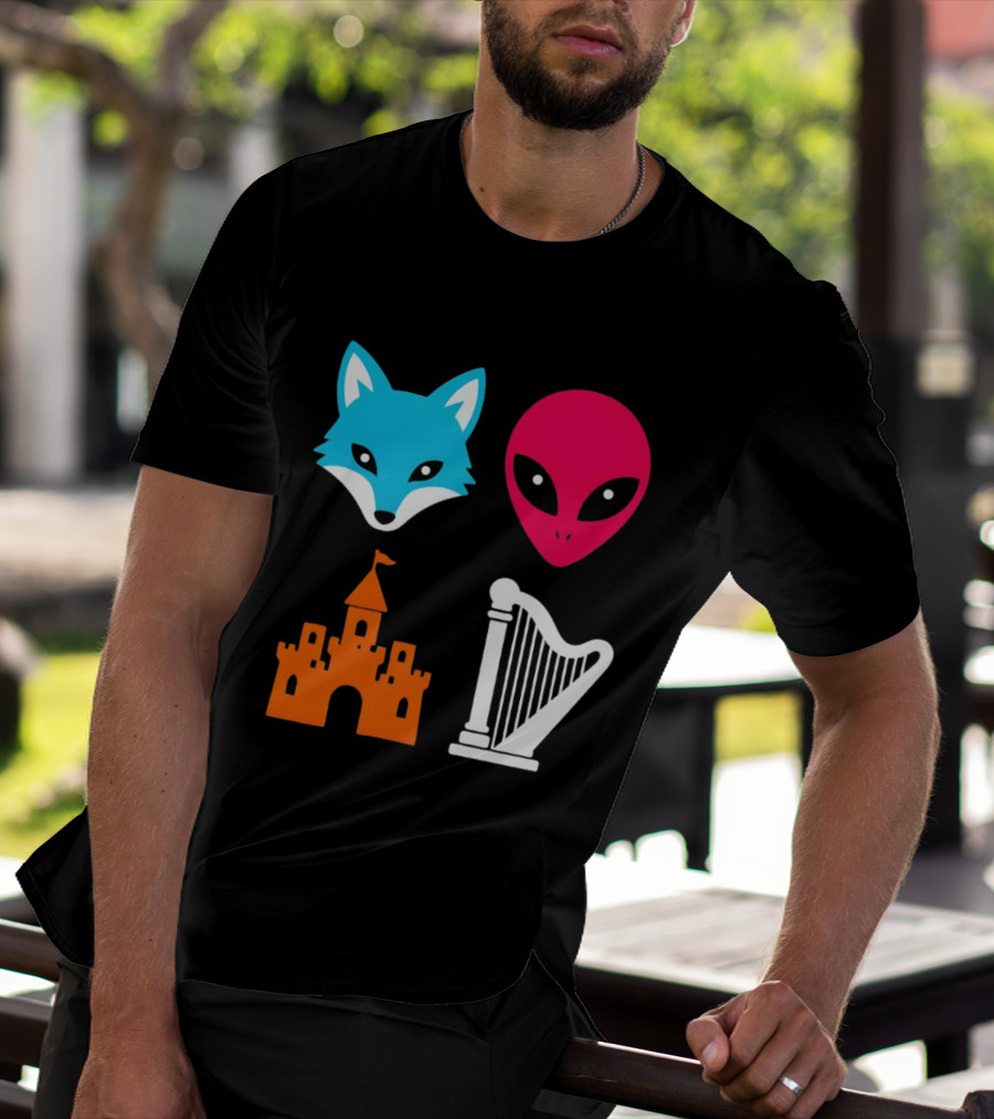 Spurs Fox Alien Castle Harper Basketball Meme T-Shirt