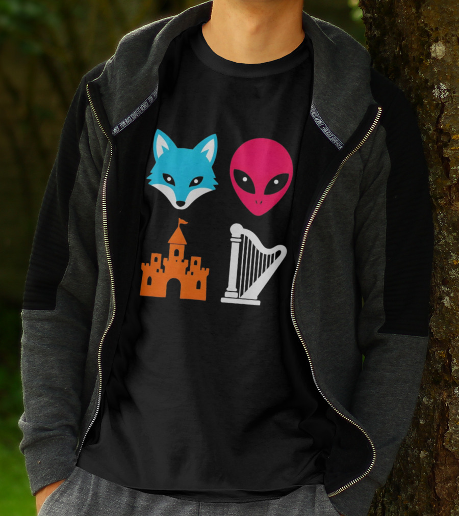 Spurs Fox Alien Castle Harper Basketball Meme T-Shirt
