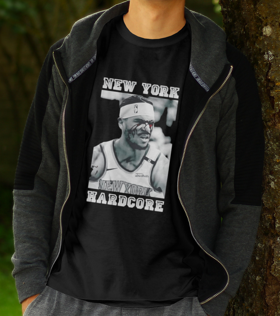 New York Hardcore Josh Hart Bleeding Face NBA Knicks T-Shirt