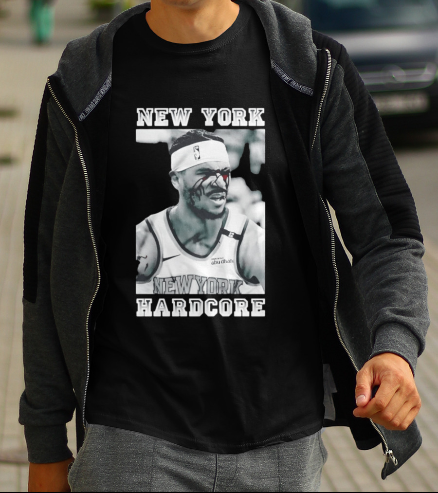 New York Hardcore Josh Hart Bleeding Face NBA Knicks T-Shirt