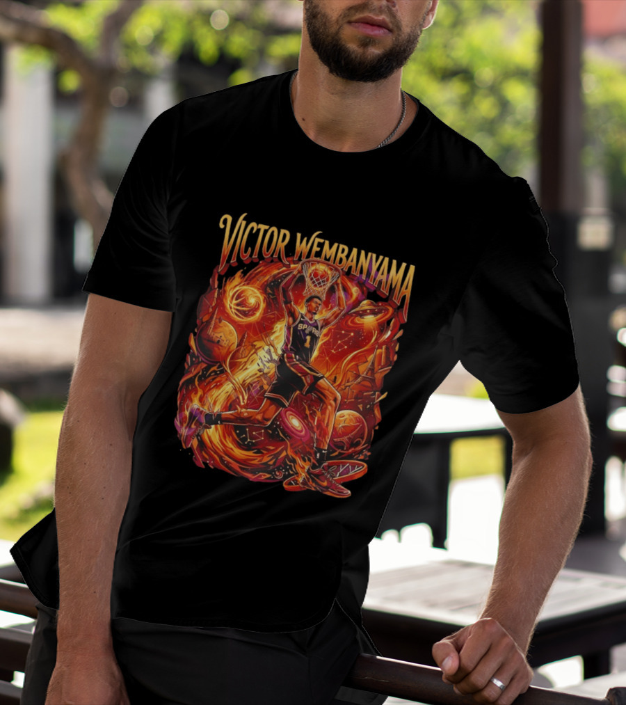 Victor Wembanyama UFO Dunk San Antonio Spurs Space Basketball T-Shirt