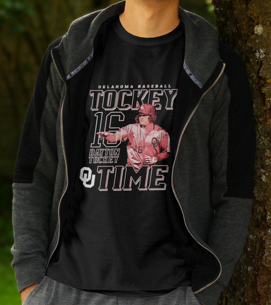 Oklahoma Baseball Tockey Time Number 16 Dayton Tockey T-Shirt