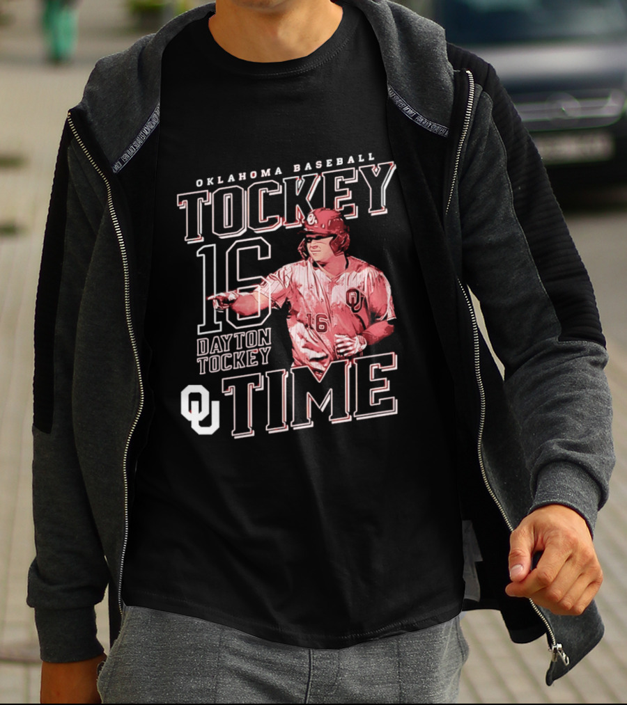 Oklahoma Baseball Tockey Time Number 16 Dayton Tockey T-Shirt