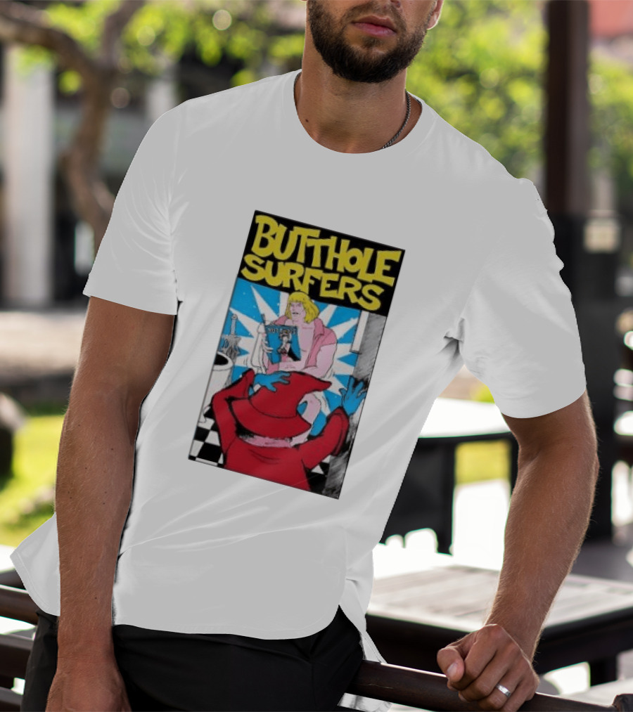 Butthole Surfers Comic Cover With Wizard And Bathroom Scene T-Shirt