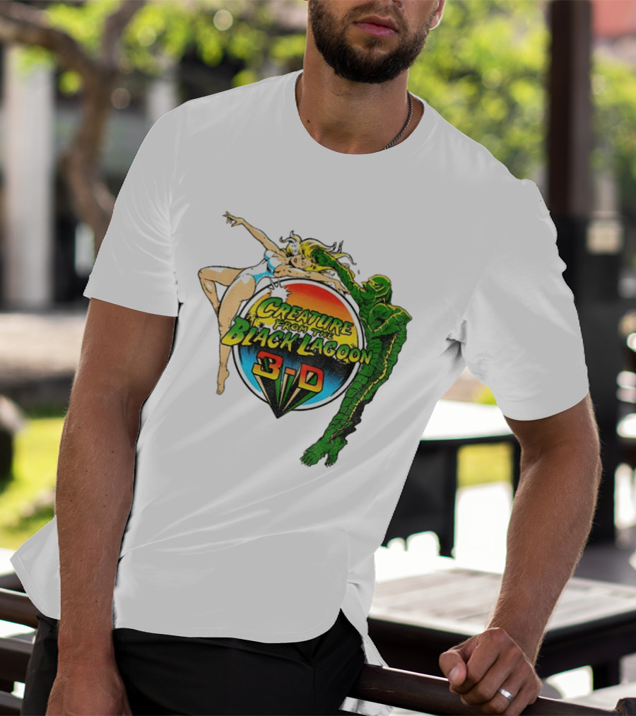 Creature From The Black Lagoon 3 D Gill Man Cartoon T-Shirt