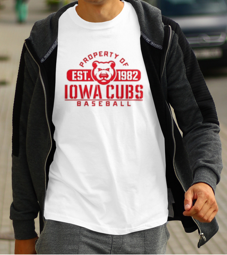 Property Of Iowa Cubs Baseball EST 1982 Minor League T-Shirt