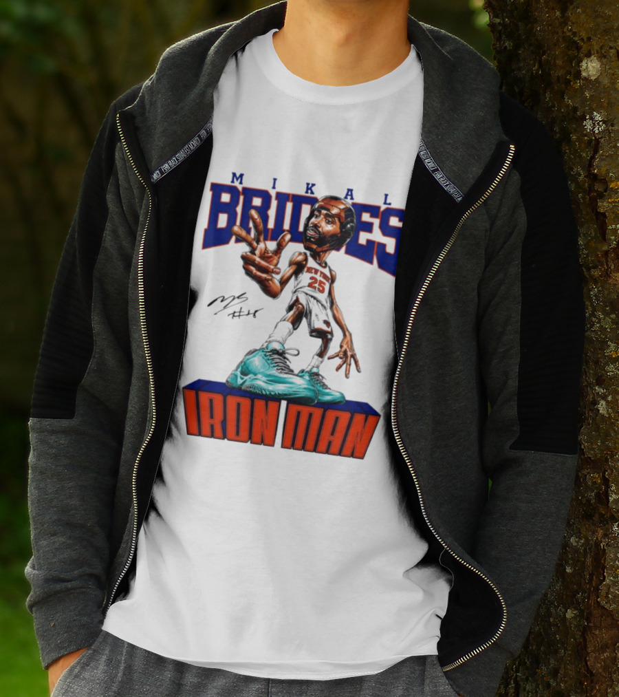 Mikal Bridges Iron Man New York Knicks NBA 2026 T-Shirt