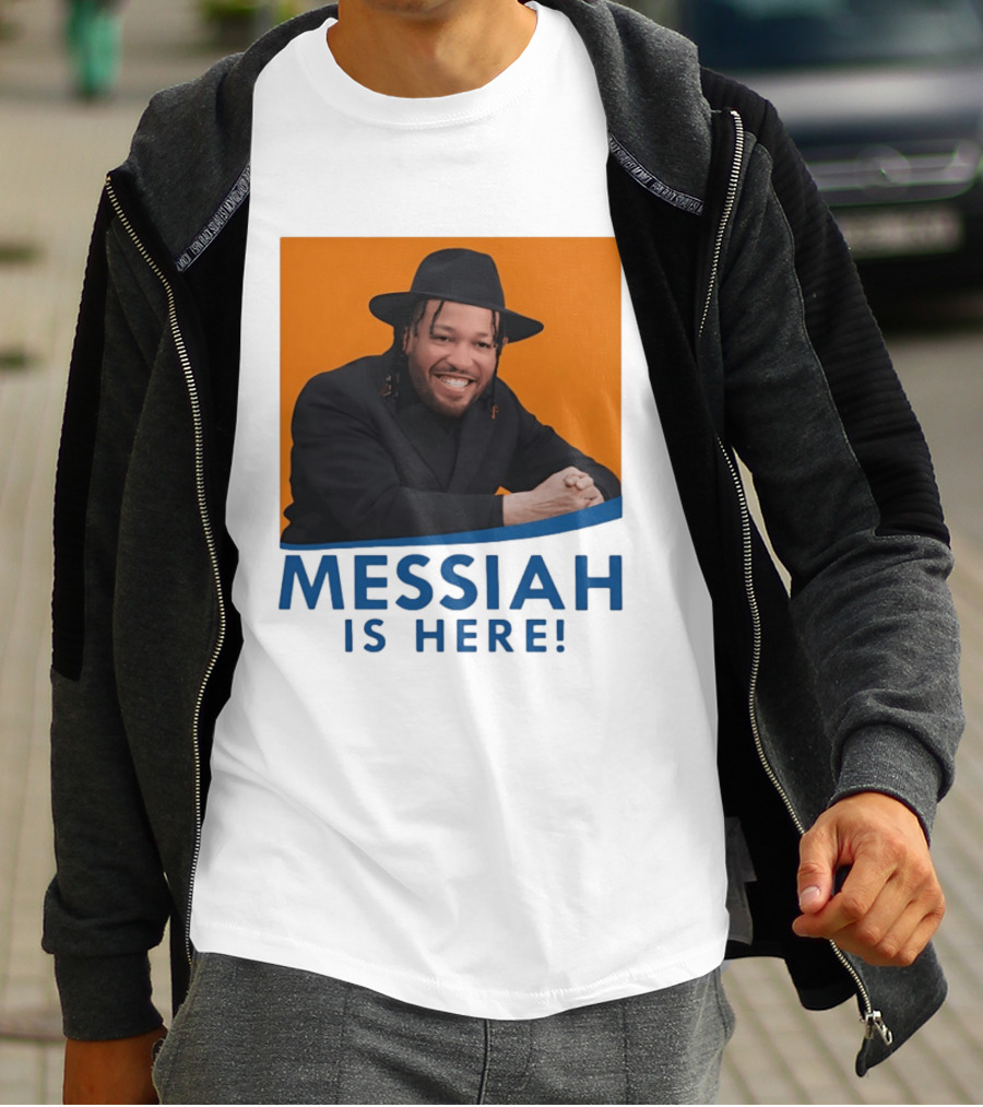 Jalen Brunson Nissim Black New York Knicks Messiah Is Here T-Shirt