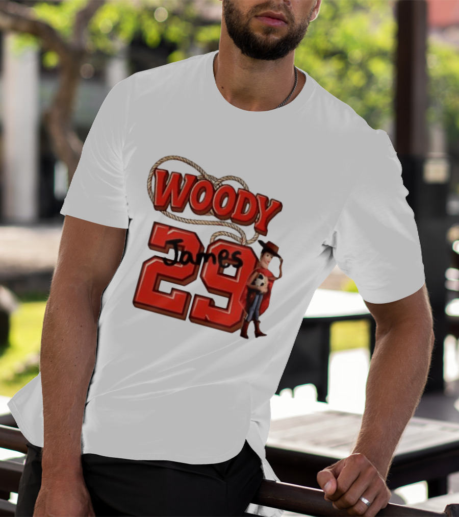 Woody James 29 Toy Story Character Soccer Ball T-Shirt