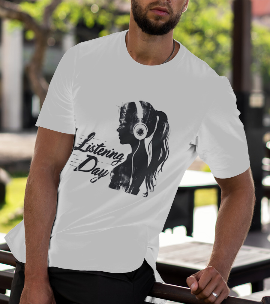 Listening Day Headphones Audio Music Concert T-Shirt