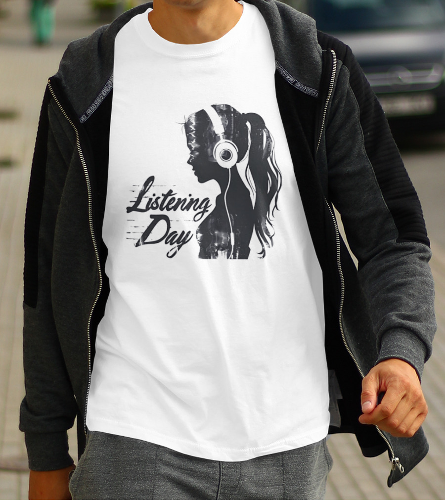 Listening Day Headphones Audio Music Concert T-Shirt