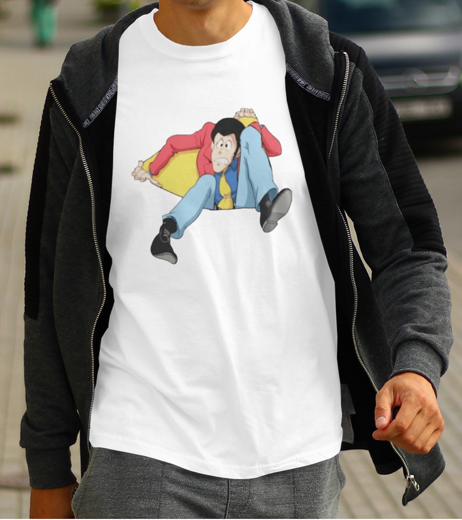 Lupin III Character In Red Jacket And Blue Pants T-Shirt