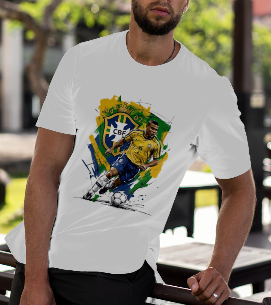 Ronaldo Nazario Brazil 1994 2002 CBF World Cup Legends T-Shirt