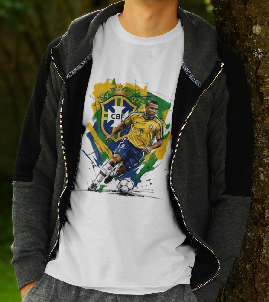 Ronaldo Nazario Brazil 1994 2002 CBF World Cup Legends T-Shirt