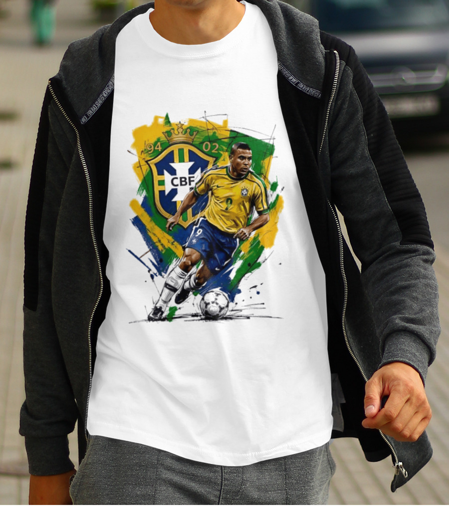Ronaldo Nazario Brazil 1994 2002 CBF World Cup Legends T-Shirt