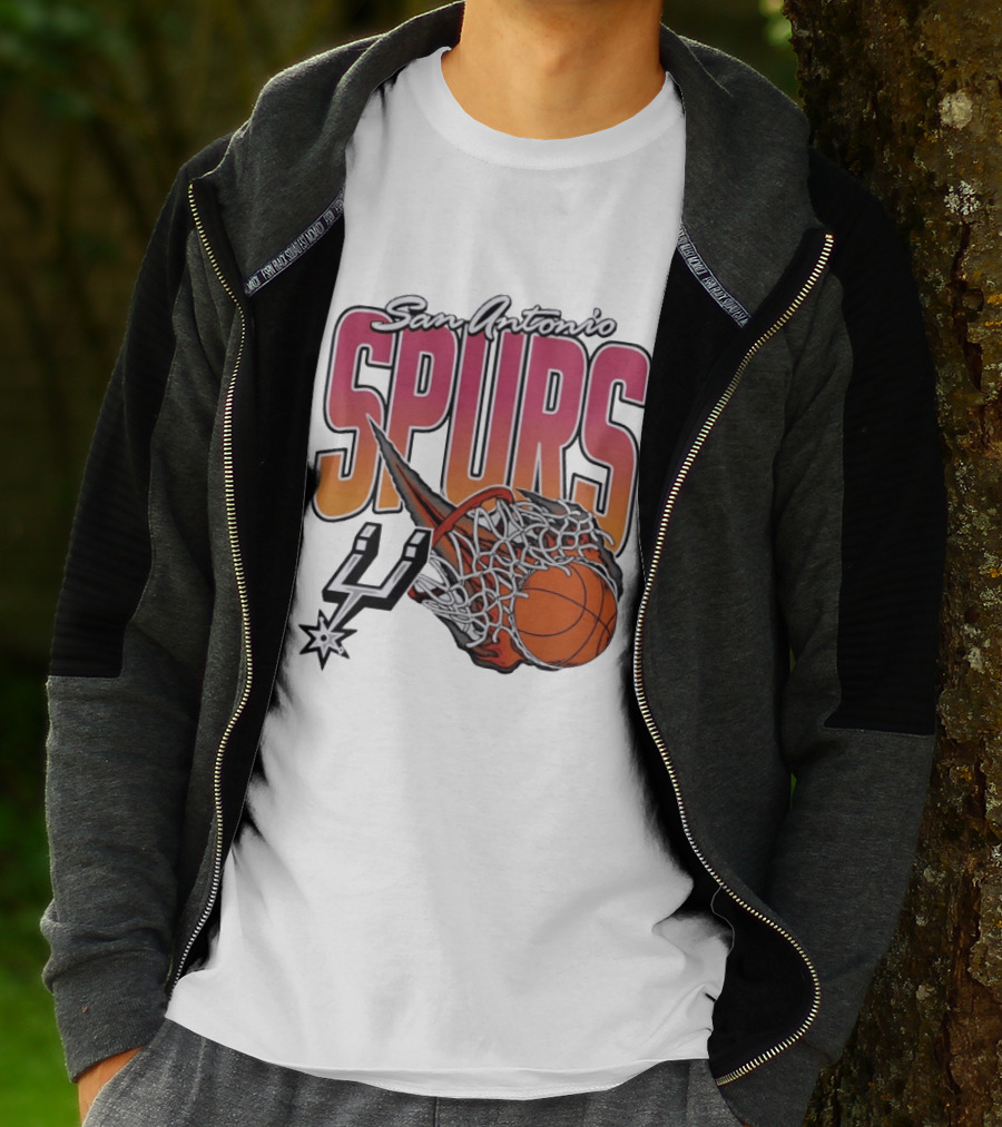 San Antonio Spurs Teal Basketball Explosion T-Shirt