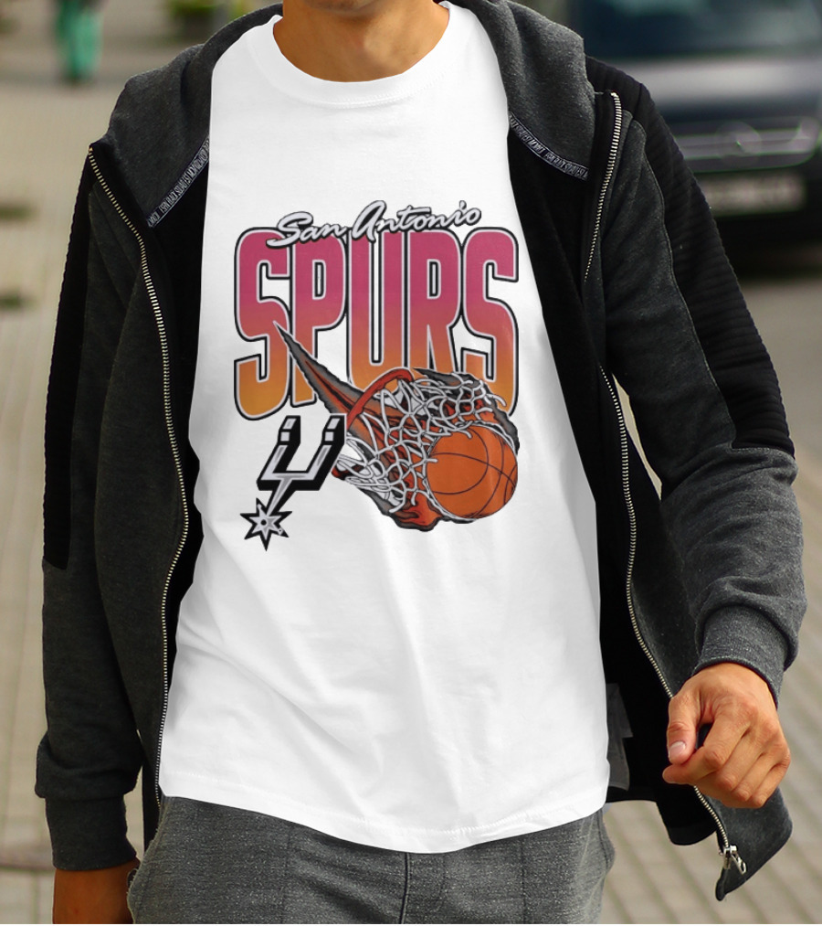 San Antonio Spurs Teal Basketball Explosion T-Shirt
