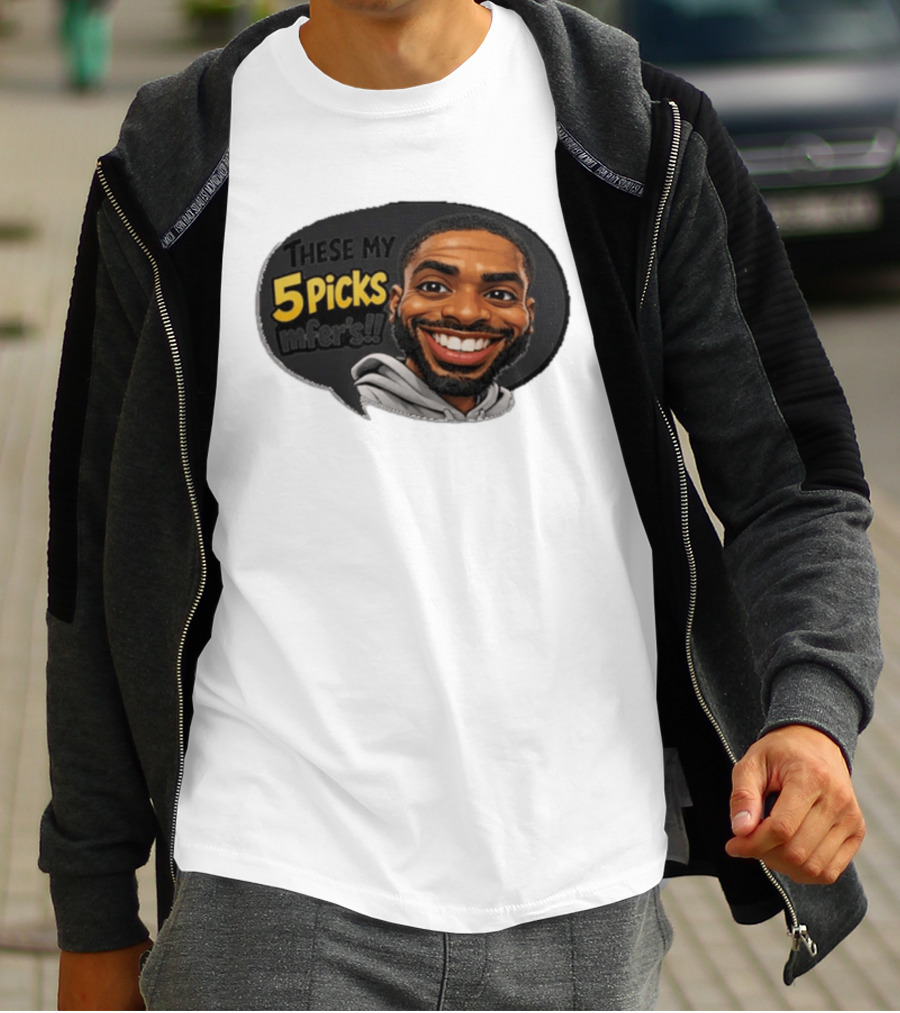 These My 5 Picks Mikal Bridges Caricature T-Shirt