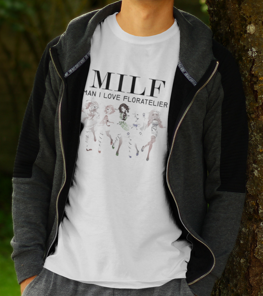 MILF Man I Love Floratelier Anime Characters Floral T-Shirt