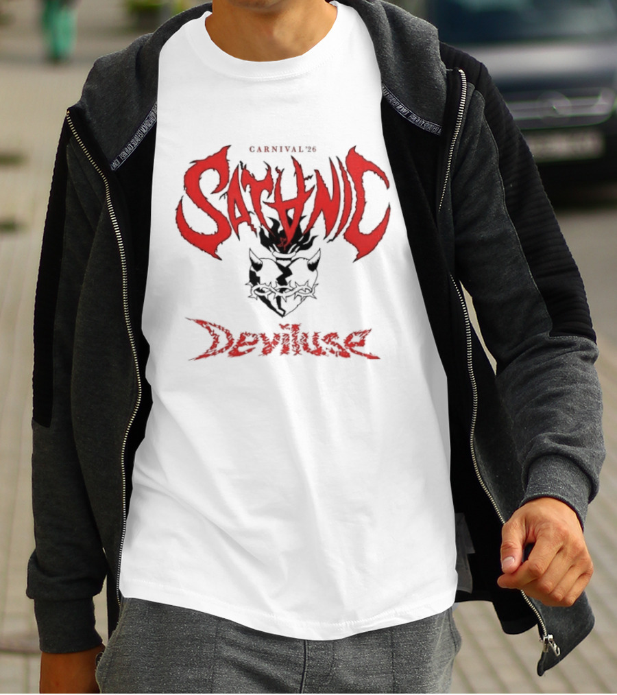 Satanic Carnival 26 Deviluse Heart With Thorns And Horns T-Shirt