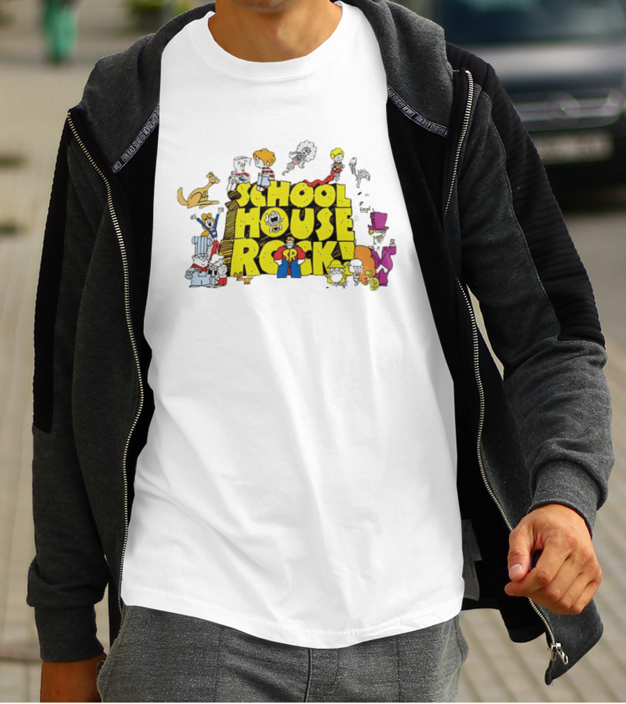 Schoolhouse Rock Characters Bill Conjunction Junction And Friends T-Shirt