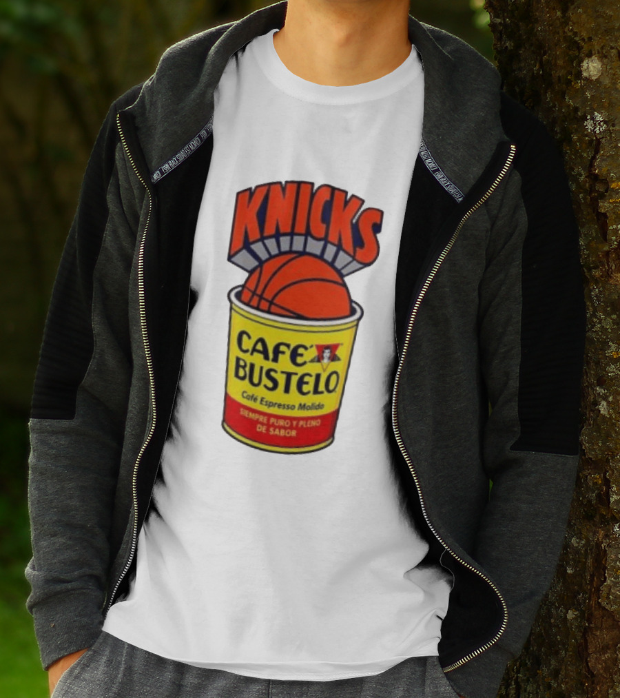 New York Knicks Cafe Bustelo Espresso Molido Basketball NBA T-Shirt