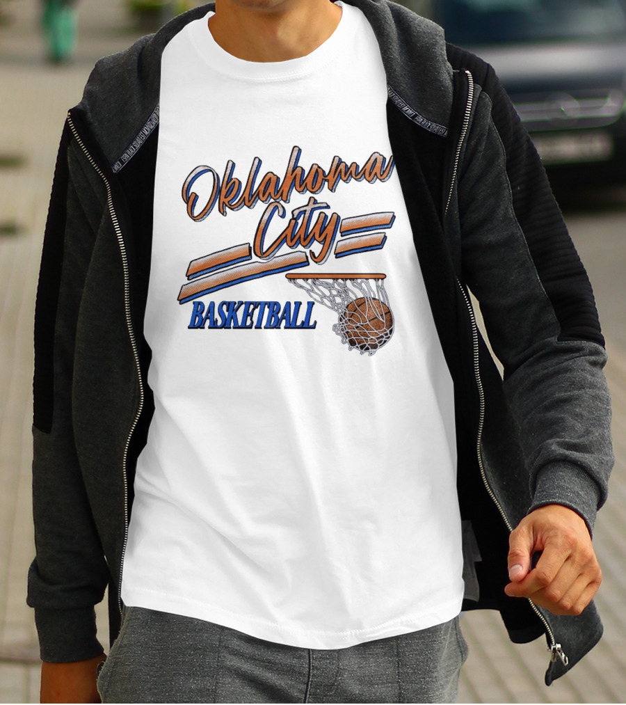 Oklahoma City Basketball Hoops And Net T-Shirt