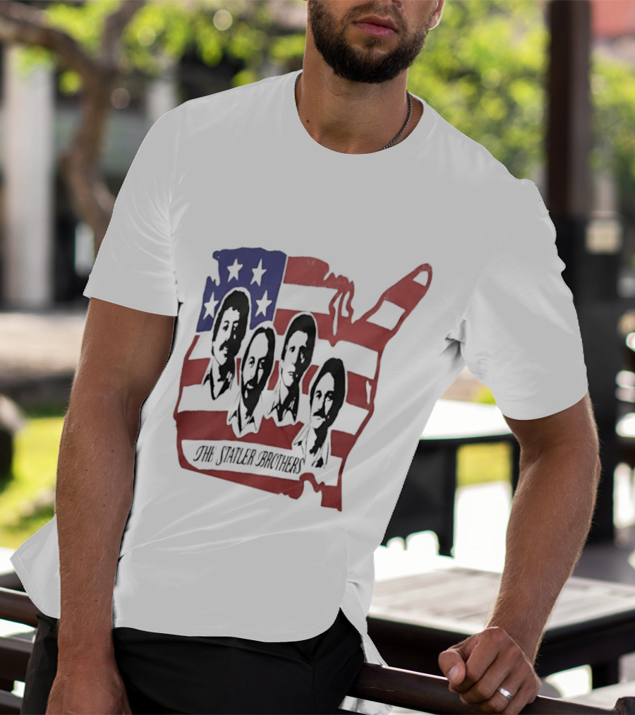 The Statler Brothers USA Map American Flag Country Music Band T-Shirt