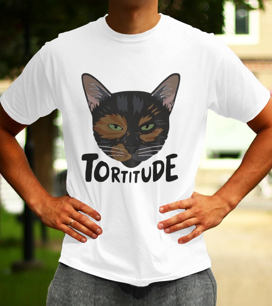 Tortitude Tortoiseshell Cat Face Animal Pet Lover T-Shirt