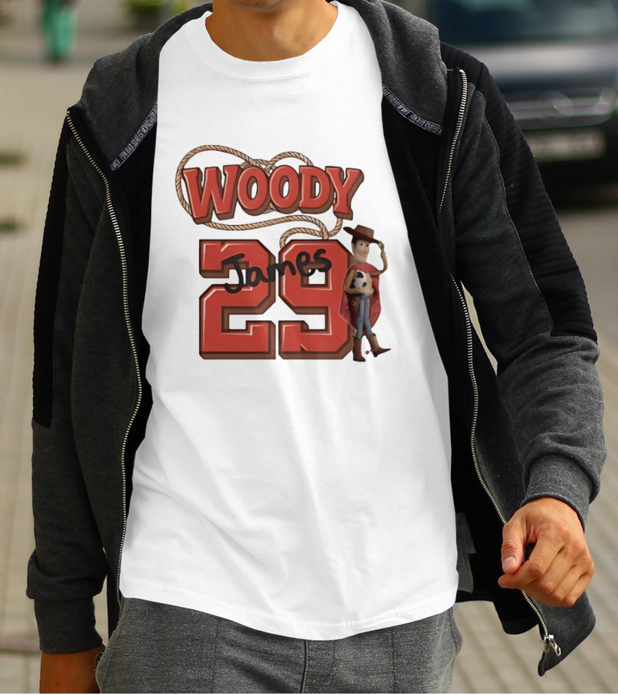 Woody James 29 Toy Story Sheriff Cowboy T-Shirt