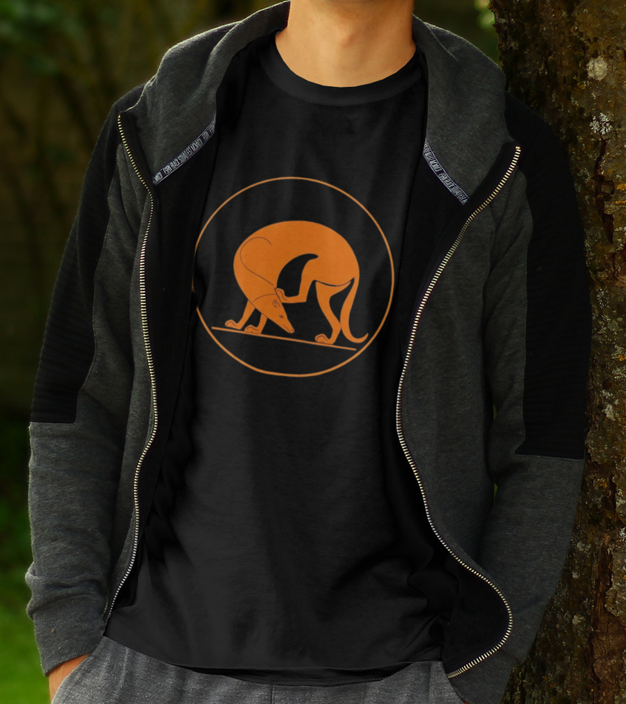 Ancient Greek Pottery Greyhound Dog Minimalist T-Shirt
