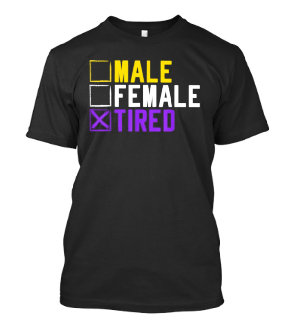 Asexual Transgender Non Binary Tired Gender Identity LGBT Pride T-Shirt