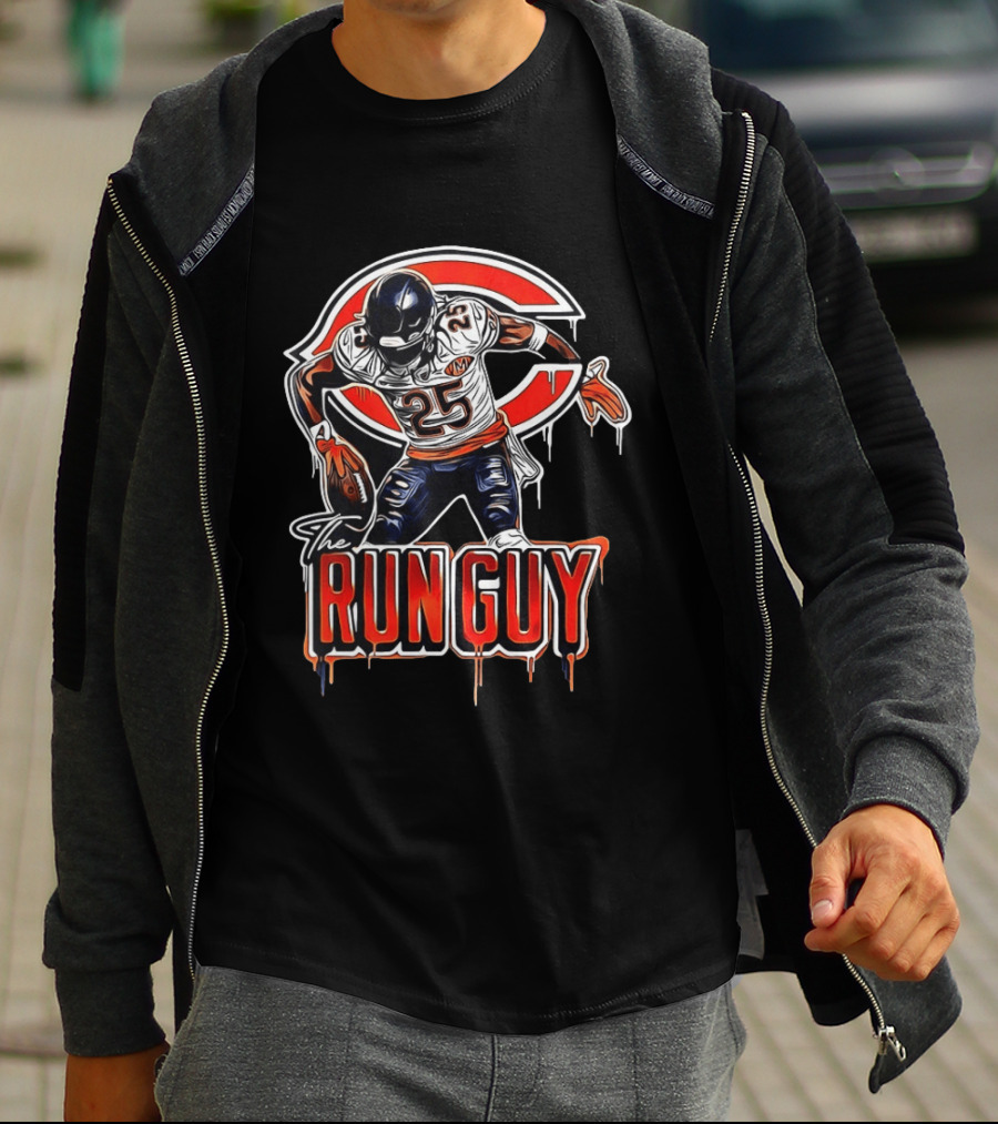 Chicago Bears 25 The Run Guy Travis Homer T-Shirt