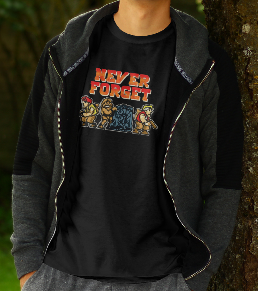 Contra Bill And Lance Never Forget Retro Pixel T-Shirt