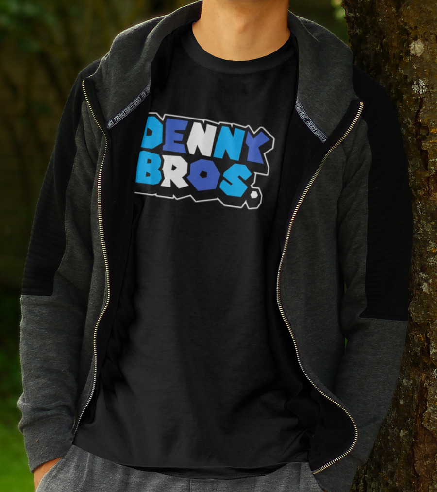 Denny Bros Bold Blue And White T-Shirt