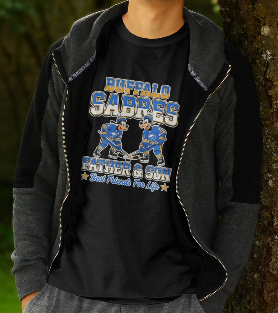 Buffalo Sabres Goofy Father And Son Best Friends For Life T-Shirt