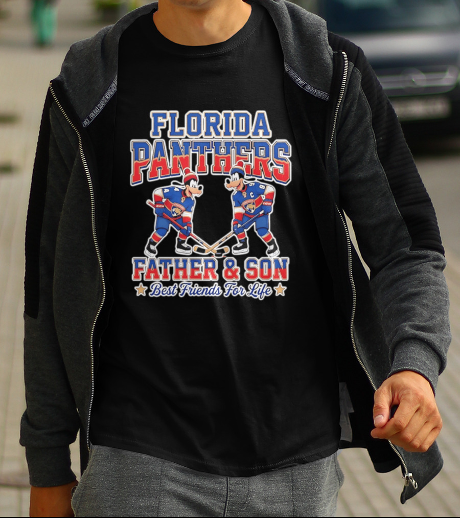 Florida Panthers Disney Goofy Father And Son Best Friends For Life T-Shirt