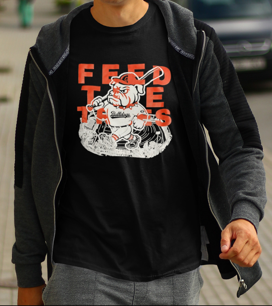 Feed The Tates Georgia Bulldogs Sanford Stadium Baseball T-Shirt