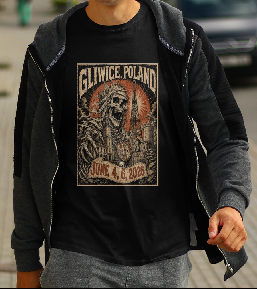 Gliwice Poland Skeleton Tower June 4 6 2026 Event T-Shirt