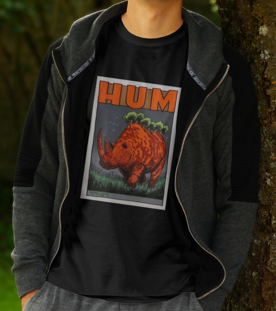 Hum Band 2025 2026 Tour With Rhino And Trees T-Shirt