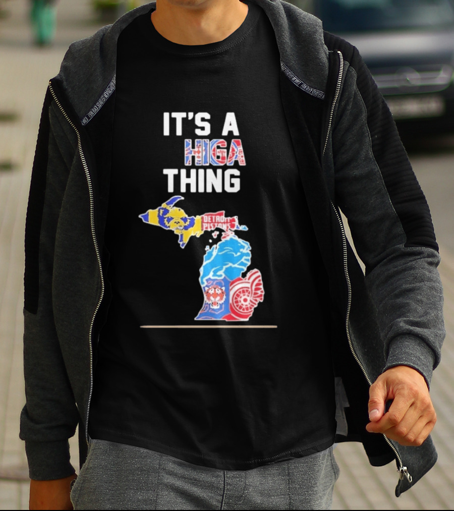 It's A Michigan Thing Detroit Pistons Tigers Red Wings Wolverines T-Shirt