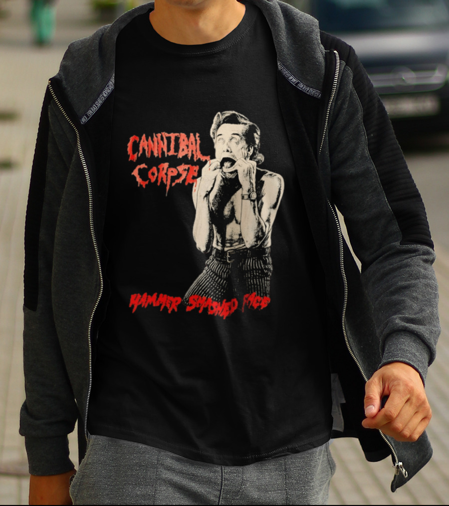 Cannibal Corpse Hammer Smashed Face Jim Carrey Ace Ventura Metal Music Band T-Shirt
